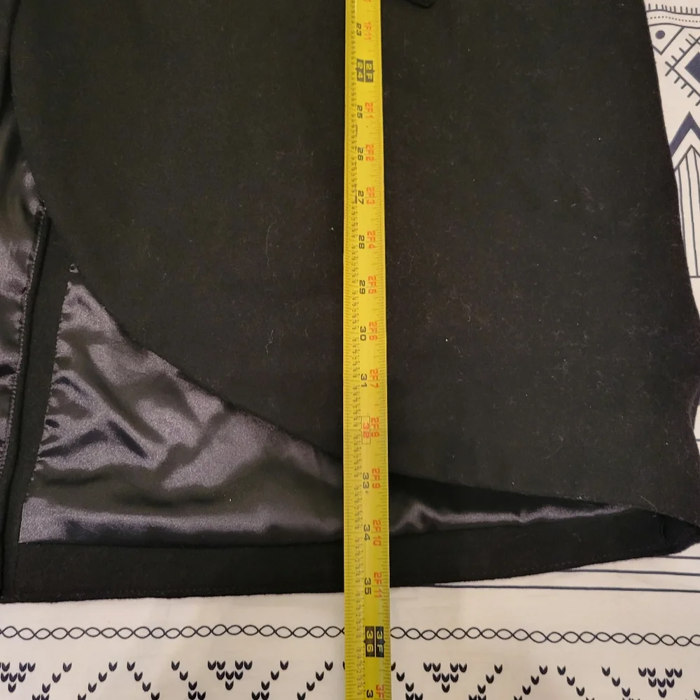 UNIVERSAL STANDARD Black Beas Wool Single Breasted Coat Winter Jacket Size L - Picture 6 of 12